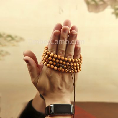 崖柏木工芸品 8mm 108玉 仏珠ブレスレット 車のシフトレバービーズ 男女兼用携帯用手遊びアクセサリー - 画像 (3)
